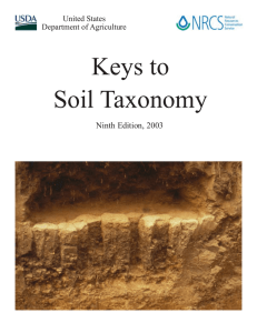 Keys to Soil Taxonomy Ninth Edition, 2003 United States