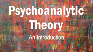 Psychoanalytic Theory An Introduction