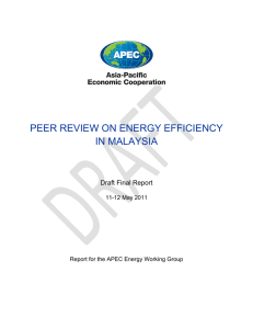 PEER REVIEW ON ENERGY EFFICIENCY IN MALAYSIA  Draft Final Report