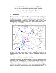 Sustainable small hydropower development in Ethiopia