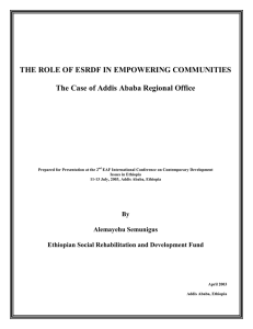 THE ROLE OF ESRDF IN EMPOWERING COMMUNITIES