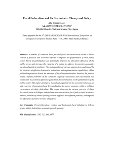 Fiscal Federalism and Its Discontents: Theory and Policy