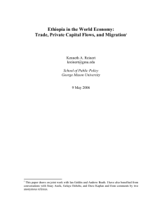 Ethiopia in the World Economy: Trade, Private Capital Flows, and Migration
