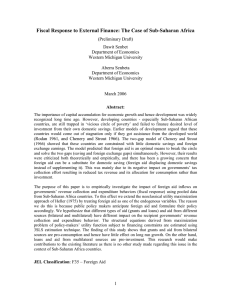 Fiscal Response to External Finance: The Case of Sub-Saharan Africa