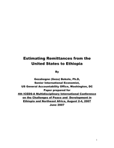 Estimating Remittances from the United States to Ethiopia