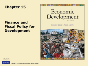 Chapter 15 Finance and Fiscal Policy for Development