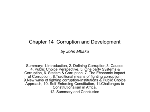 Chapter 14  Corruption and Development by John Mbaku