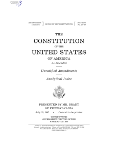 CONSTITUTION UNITED STATES THE OF AMERICA
