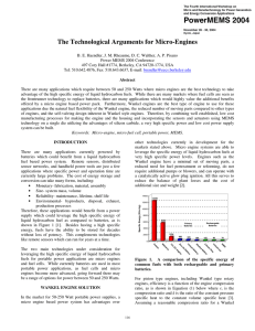 The Technological Arguments for Micro-Engines