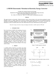 A MEMS Electrostatic Vibration-to-Electricity Energy Converter