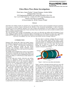 Ultra-Micro Wave Rotor Investigations