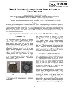 Magnetic Patterning of Permanent-Magnet Rotors for Microscale Motor/Generators