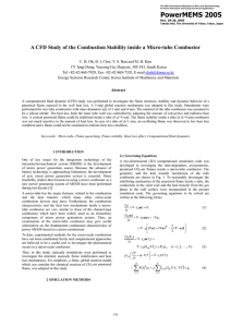 A CFD Study of the Combustion Stability inside a Micro-tube...