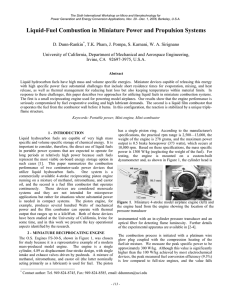 Liquid-Fuel Combustion in Miniature Power and Propulsion Systems