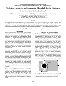 Fabrication Methods for an Encapsulated Silicon Ball Bearing Mechanism ,