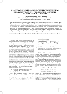 AN ACCURATE ANALYTICAL MODEL FOR ELECTROMECHANICAL BEAM FOR ENERGY HARVESTING