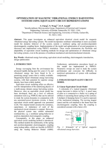 OPTIMIZATION OF MAGNETIC VIBRATIONAL ENERGY HARVESTING SYSTEMS USING EQUIVALENT CIRCUIT REPRESENTATIONS