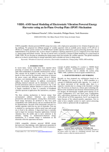 VHDL-AMS based Modeling of Electrostatic Vibration Powered Energy