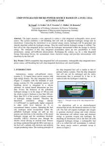 CHIP INTEGRATED MICRO POWER SOURCE BASED ON A FUEL CELL ACCUMULATOR