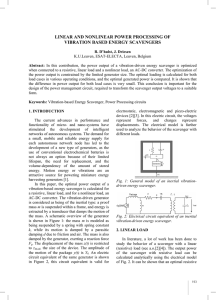 LINEAR AND NONLINEAR POWER PROCESSING OF VIBRATION BASED ENERGY SCAVENGERS