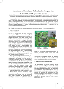 An Autonomous Wireless Sensor Platform based on Microgenerators D. Maurath