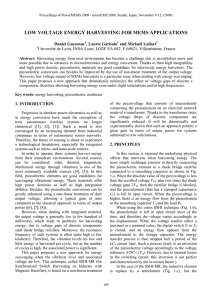 LOW VOLTAGE ENERGY HARVESTING FOR MEMS APPLICATIONS  Daniel Guyomar