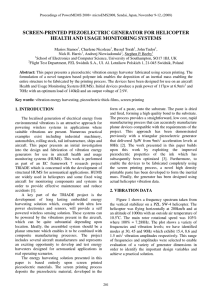 SCREEN-PRINTED PIEZOELECTRIC GENERATOR FOR HELICOPTER HEALTH AND USAGE MONITORING SYSTEMS