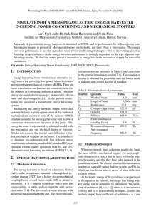 SIMULATION OF A MEMS PIEZOELECTRIC ENERGY HARVESTER