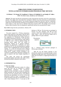 VIBRATION ENERGY HARVESTING WITH ALUMINUM NITRIDE-BASED PIEZOELECTRIC DEVICES