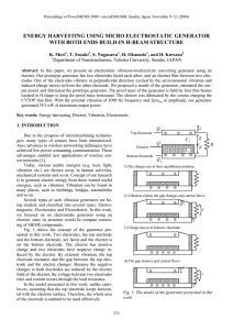 ENERGY HARVESTING USING MICRO ELECTROSTATIC GENERATOR