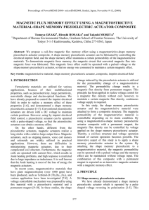 MAGNETIC FLUX MEMORY EFFECT USING A MAGNETOSTRICTIVE