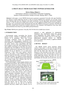 A FRUIT JELLY MEMS ELECTRET POWER GENERATOR