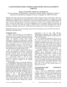 A MAGNETOELECTRIC ENERGY HARVESTER AND MANAGEMENT CIRCUIT