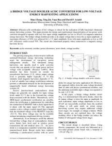 A BRIDGE VOLTAGE DOUBLER AC/DC CONVERTER FOR LOW-VOLTAGE ENERGY HARVESTING APPLICATIONS