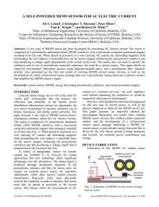 A SELF-POWERED MEMS SENSOR FOR AC ELECTRIC CURRENT