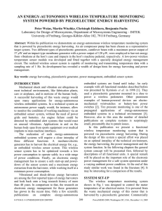 AN ENERGY-AUTONOMOUS WIRELESS TEMPERATURE MONITORING SYSTEM POWERED BY PIEZOELECTRIC ENERGY HARVESTING