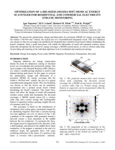 OPTIMIZATION OF A DIE-SIZED (10X10X4 MM ) MEMS AC ENERGY