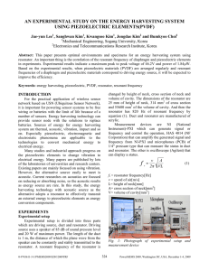 AN EXPERIMENTAL STUDY ON THE ENERGY HARVESTING SYSTEM USING PIEZOELECTRIC ELEMENTS(PVDF)