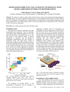 MICRO SOLID OXIDE FUEL CELL IN SILICON TECHNOLOGY WITH