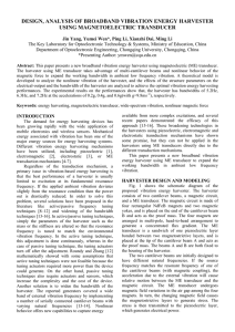 DESIGN, ANALYSIS OF BROADBAND VIBRATION ENERGY HARVESTER USING MAGNETOELECTRIC TRANSDUCER