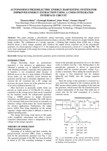 AUTONOMOUS PIEZOELECTRIC ENERGY HARVESTING SYSTEM FOR