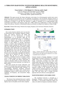 A VIBRATION HARVESTING SYSTEM FOR BRIDGE HEALTH MONITORING APPLICATIONS