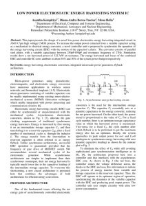 LOW POWER ELECTROSTATIC ENERGY HARVESTING SYSTEM IC