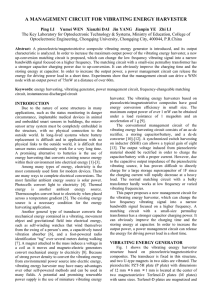 A MANAGEMENT CIRCUIT FOR VIBRATING ENERGY HARVESTER