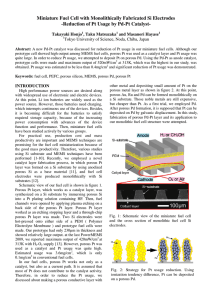 Miniature Fuel Cell with Monolithically Fabricated Si Electrodes