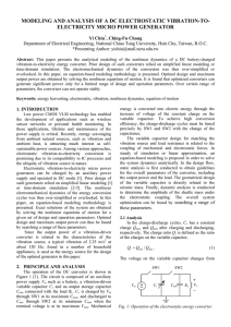 MODELING AND ANALYSIS OF A DC ELECTROSTATIC VIBRATION-TO-