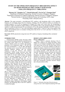 STUDY OF THE OPERATION-FREQUENCY BROADENING EFFECT OF MEMS PIEZOELECTRIC ENERGY HARVESTER