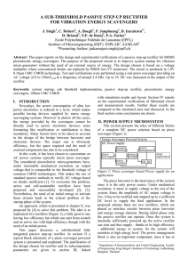 A SUB-THRESHOLD PASSIVE STEP-UP RECTIFIER FOR VIBRATION ENERGY SCAVENGERS