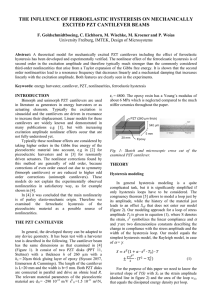 THE INFLUENCE OF FERROELASTIC HYSTERESIS ON MECHANICALLY EXCITED PZT CANTILEVER BEAMS