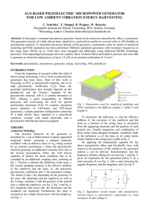 ALN-BASED PIEZOELECTRIC MICROPOWER GENERATOR FOR LOW AMBIENT VIBRATION ENERGY HARVESTING